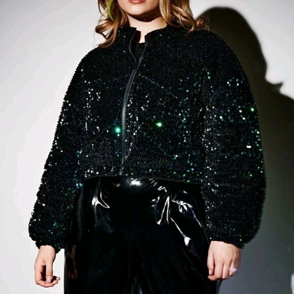 Sequin Black Jacket - Picture 2 of 5